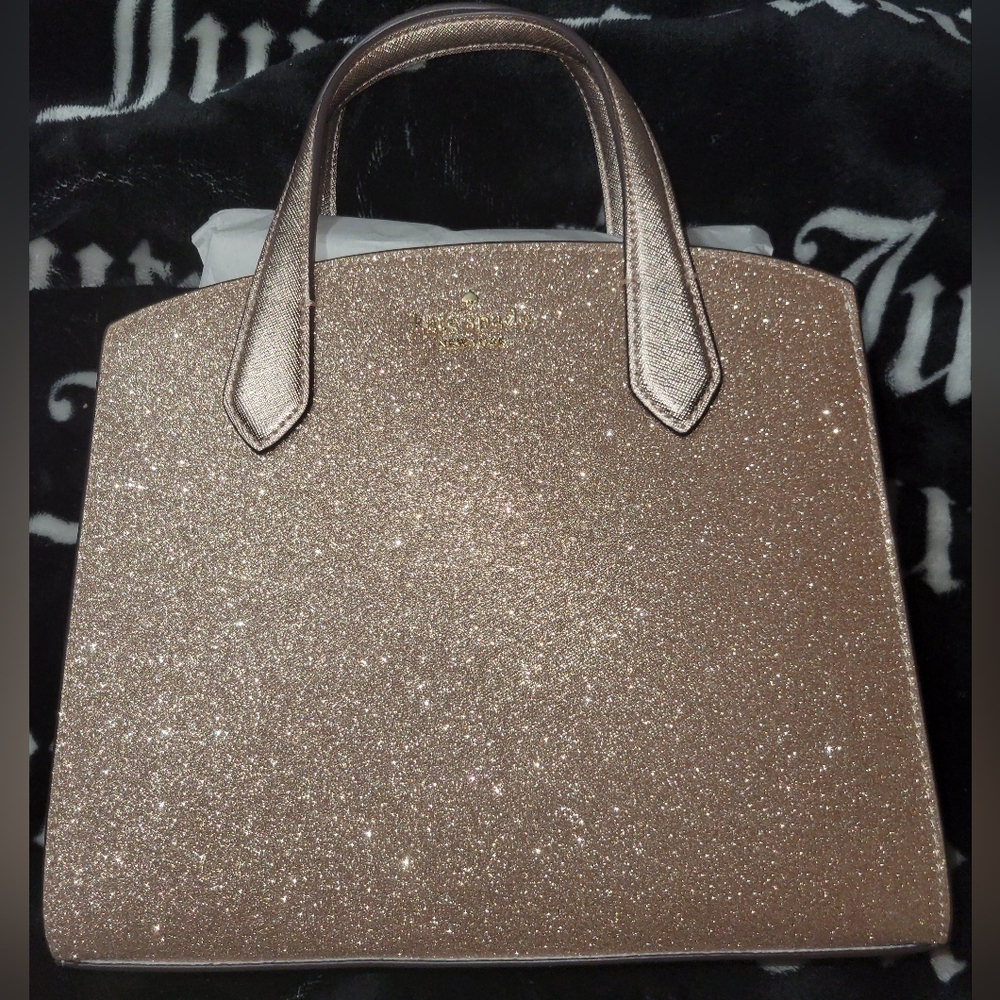 Kate Spade New York Glittery Rose Gold Crossbody